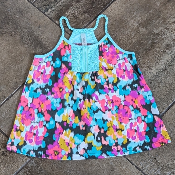 CHEROKEE Tank Top Girls Size M 7/8 Multicoloured Print - Picture 1 of 9